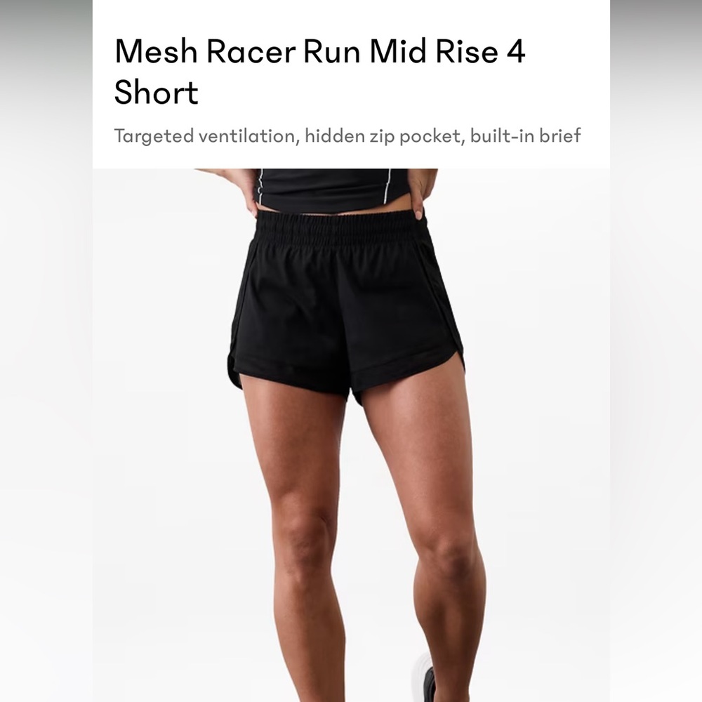 Athleta Mesh Racer Run Short 4”